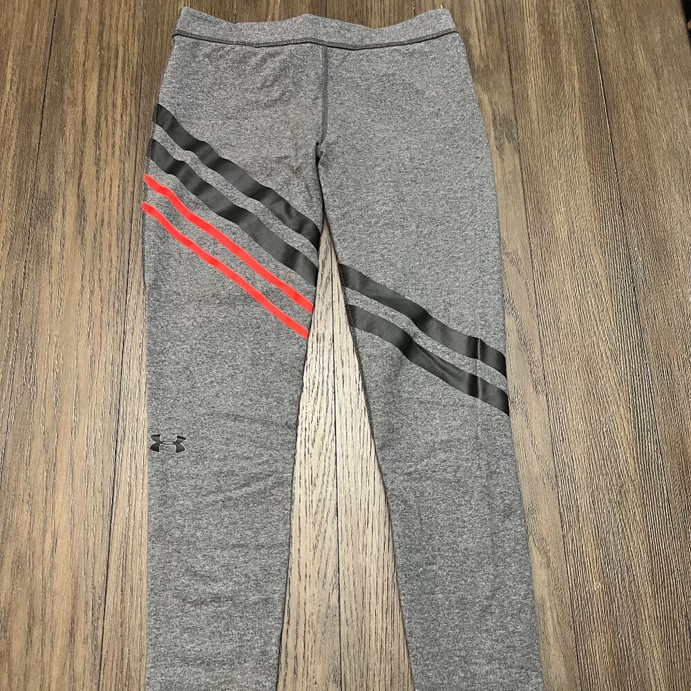UA Under Armour Diagonal Stripe Leggings Sz S
